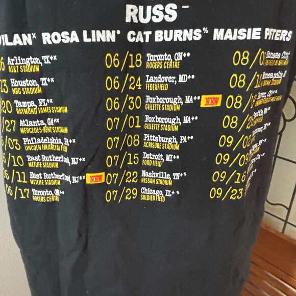 Ed Sheeran Shirt Black Blue Mathematics 2023 Tour Concert Size L - Picture 8 of 10